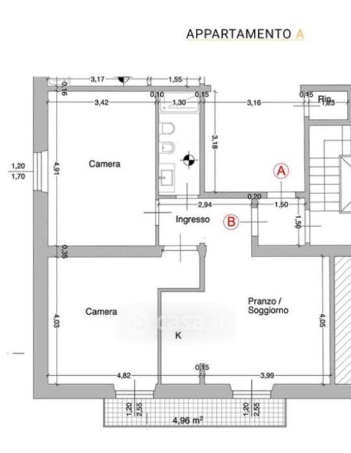 Trilocale in Via Elbano Gasperi 21