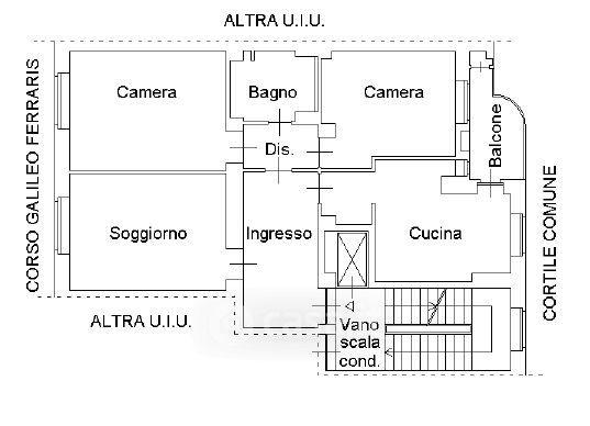 Quadrilocale in Corso Galileo Ferraris 112 — foto 10 di 42