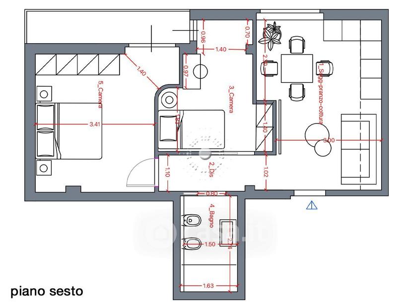 Trilocale in Via di Novoli 42 B
