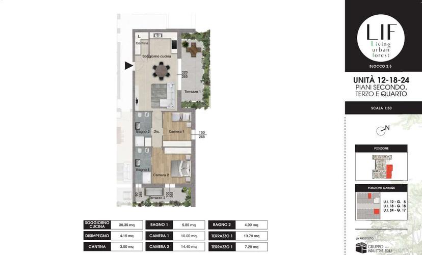 Trilocale in Via della Costituzione , Calderara di Reno — foto 2 di 5