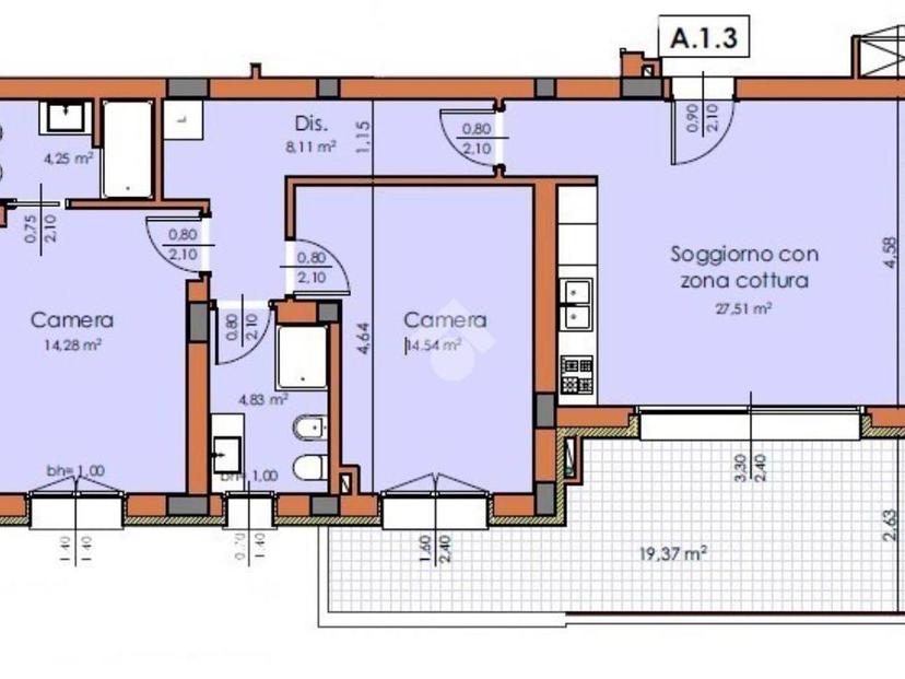 Trilocale nuovo, primo piano, Villanova, Castenaso