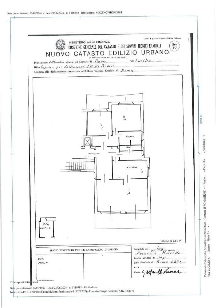 Quadrilocale in vendita, Via Lucilio 70, Roma